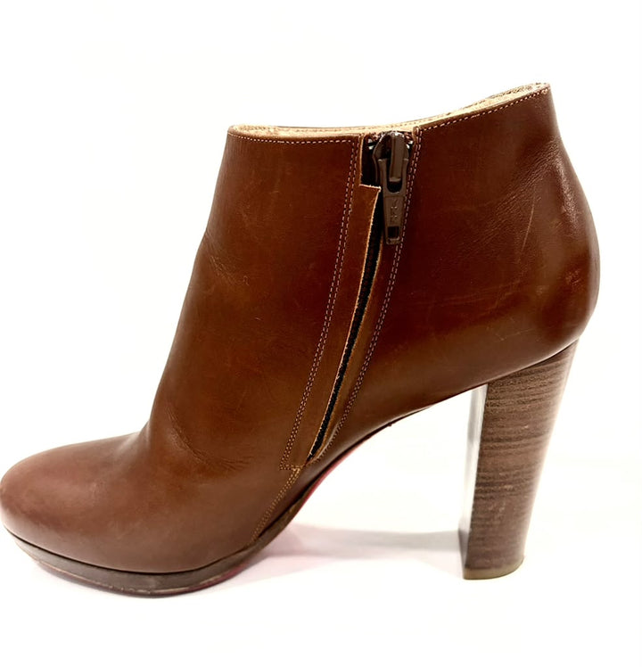 CHRISTIAN LOUBOUTIN FANNYLOVE CALFSKIN LEATHER BOOTIES