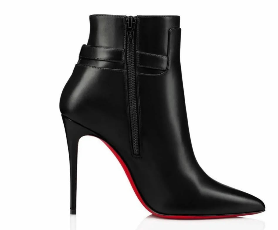 CHRISTIAN LOUBOUTIN LOCK SO KATE 100 BOOTIES
