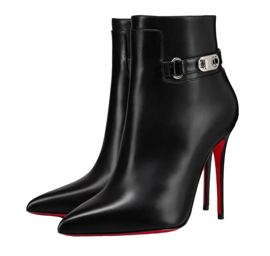 CHRISTIAN LOUBOUTIN LOCK SO KATE 100 BOOTIES