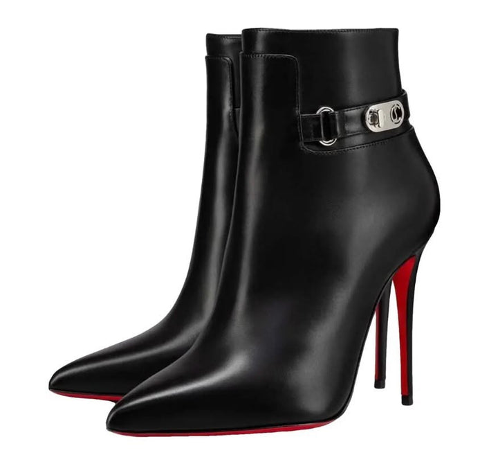 CHRISTIAN LOUBOUTIN LOCK SO KATE 100 BOOTIES