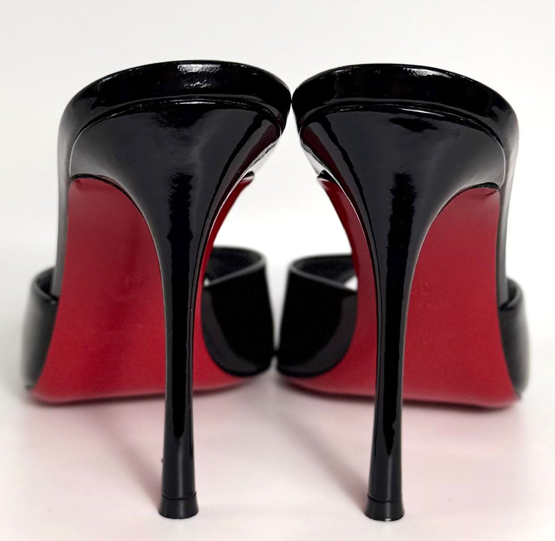 CHRISTIAN LOUBOUTIN ME DOLLY 100MM PATENT LEATHER MULES