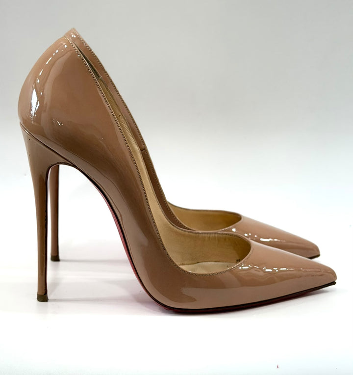 CHRISTIAN LOUBOUTIN SO KATE 120 PATENT LEATHER PUMPS