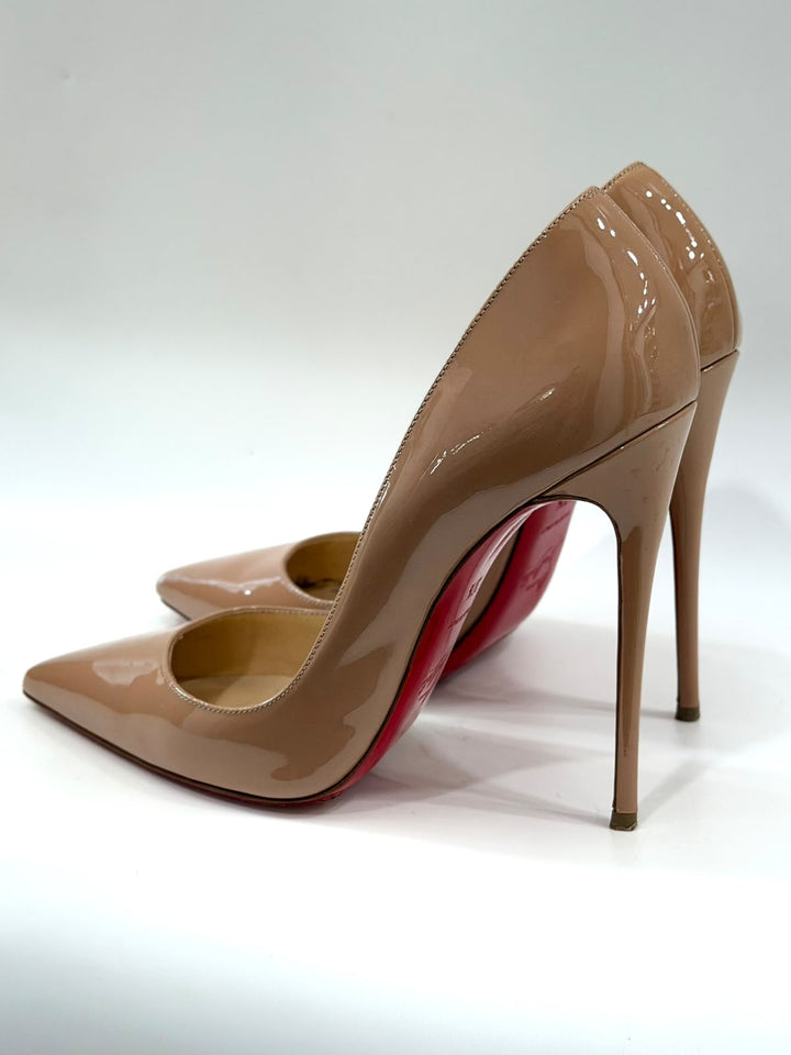 CHRISTIAN LOUBOUTIN SO KATE 120 PATENT LEATHER PUMPS