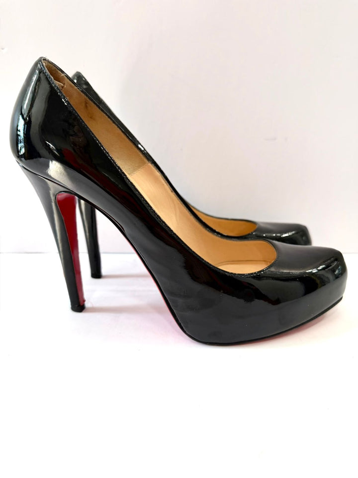 LOUBOUTIN ROLANDO 120 PATENT LEATHER PUMPS