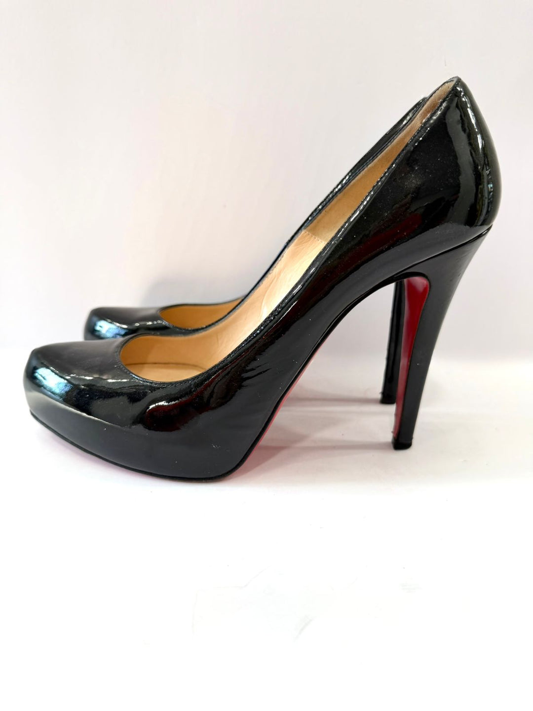 LOUBOUTIN ROLANDO 120 PATENT LEATHER PUMPS