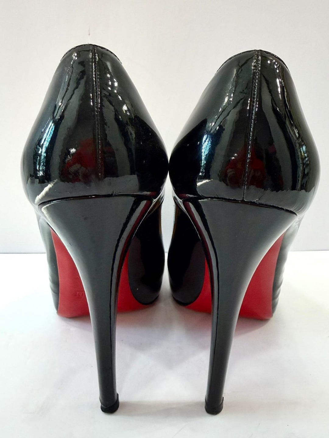LOUBOUTIN ROLANDO 120 PATENT LEATHER PUMPS