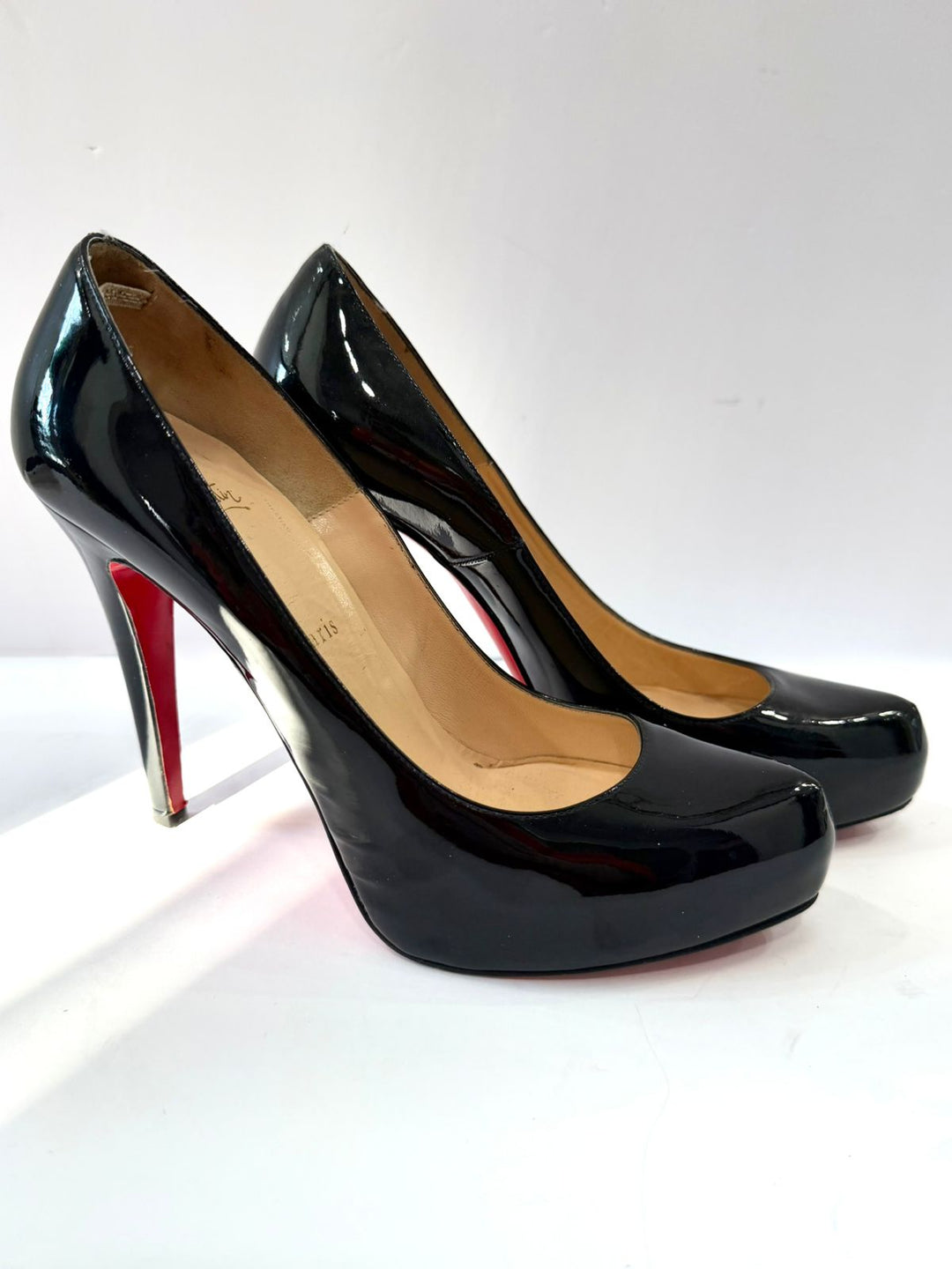 LOUBOUTIN ROLANDO 120 PATENT LEATHER PUMPS