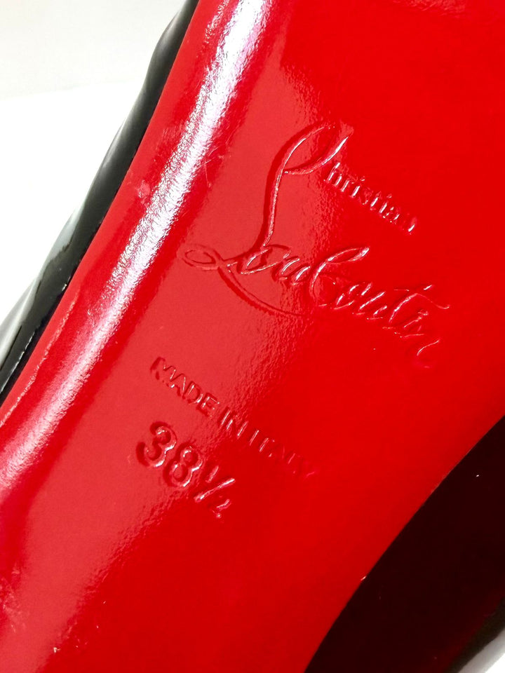 LOUBOUTIN ROLANDO 120 PATENT LEATHER PUMPS