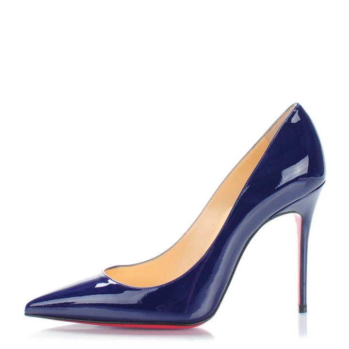LOUBOUTIN PIGALLE 100 PATENT LEATHER PUMPS