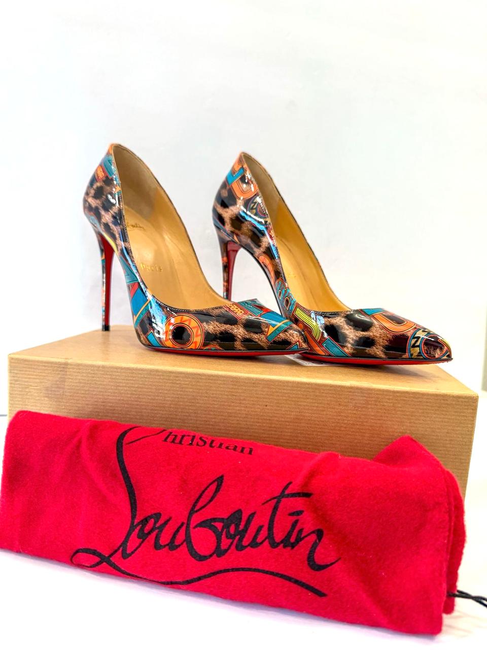 LOUBOUTIN PIGALLE FOLLIES 100 LOUBILEO LEOPARD PUMPS