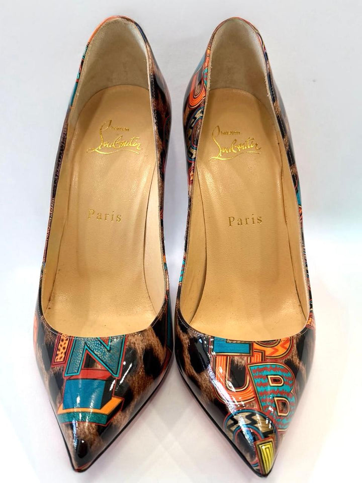 LOUBOUTIN PIGALLE FOLLIES 100 LOUBILEO LEOPARD PUMPS