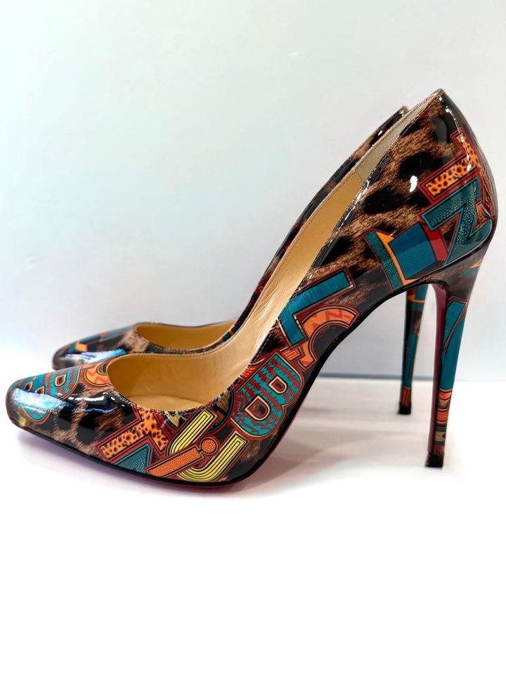 LOUBOUTIN PIGALLE FOLLIES 100 LOUBILEO LEOPARD PUMPS