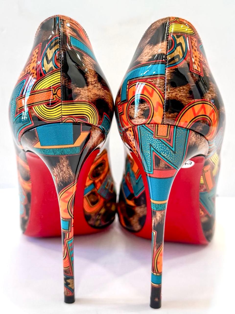 LOUBOUTIN PIGALLE FOLLIES 100 LOUBILEO LEOPARD PUMPS