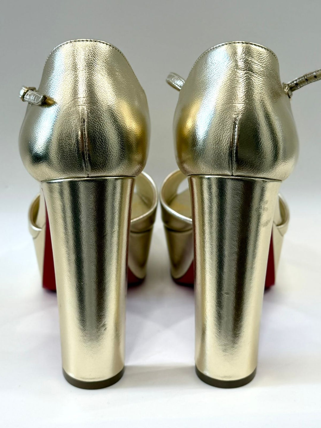 LOUBOUTIN LAMINATED NAPPA LEATHER SANDALOO 130MM SANDALS