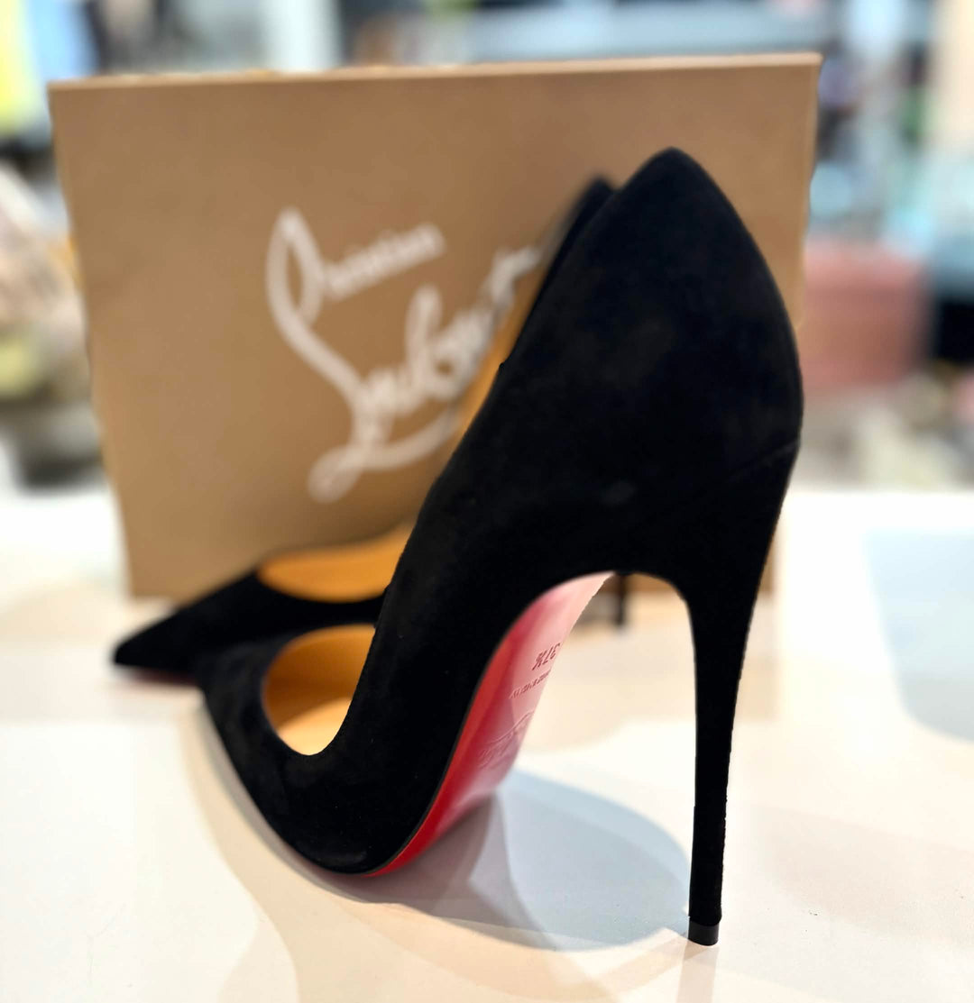 CHRISTIAN LOUBOUTIN SO KATE 120 SUEDE PUMPS