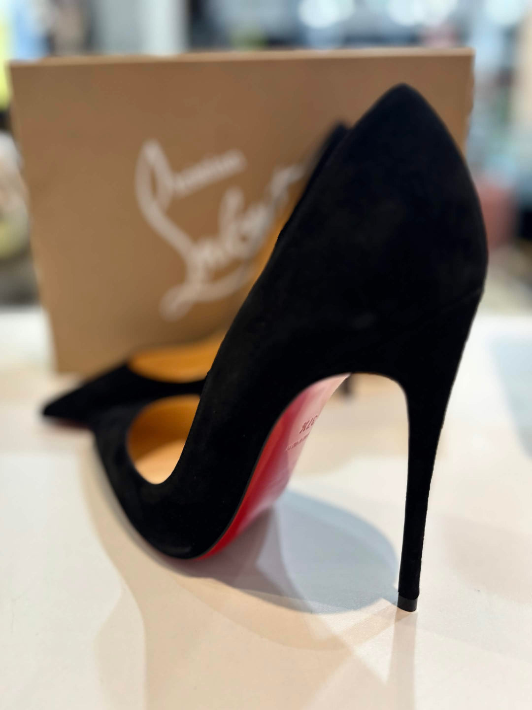 CHRISTIAN LOUBOUTIN SO KATE 120 SUEDE PUMPS