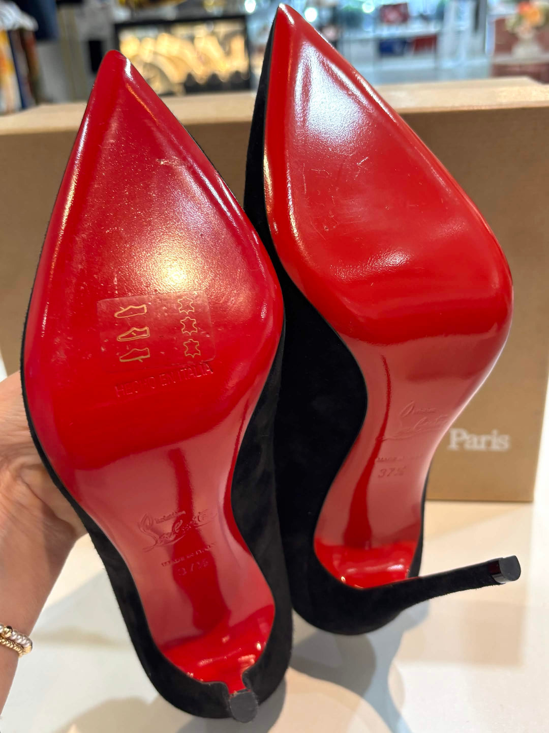 CHRISTIAN LOUBOUTIN SO KATE 120 SUEDE PUMPS