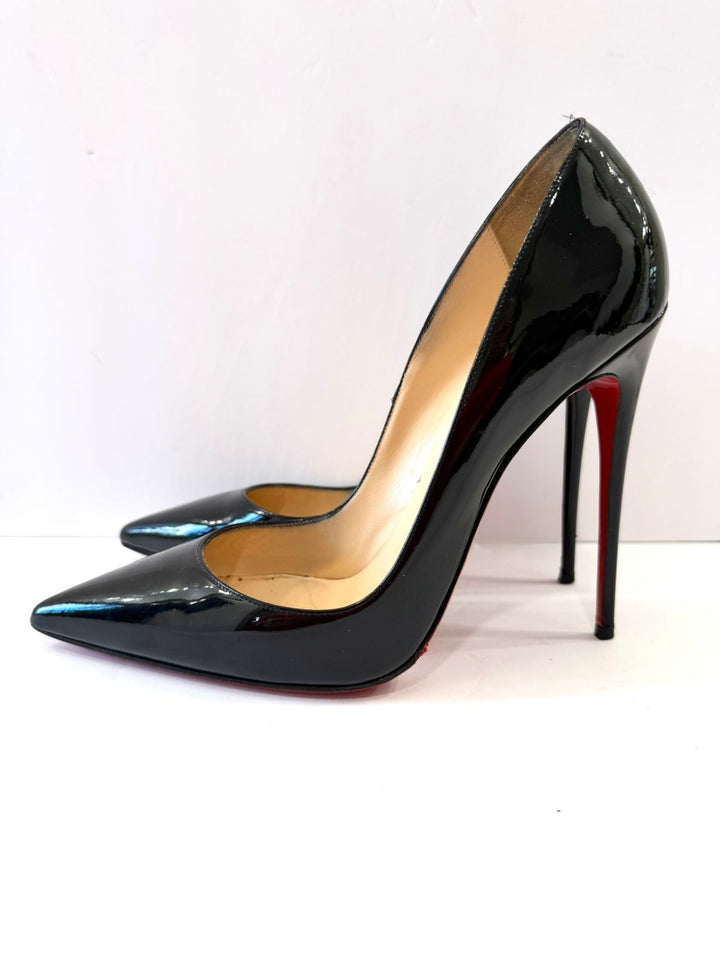 CHRISTIAN LOUBOUTIN SO KATE PATENT LEATHER PUMPS