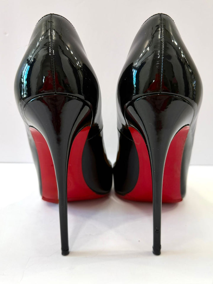 CHRISTIAN LOUBOUTIN SO KATE PATENT LEATHER PUMPS