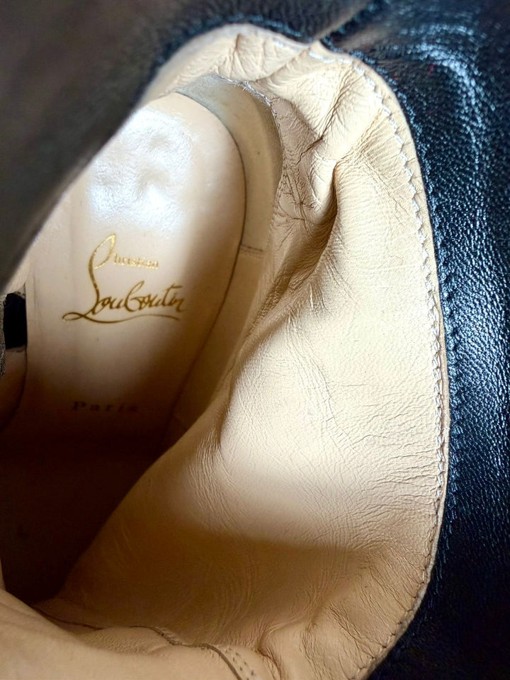 LOUBOUTIN VELVET GALACTICA MOULAMAX 85 BOOTIES