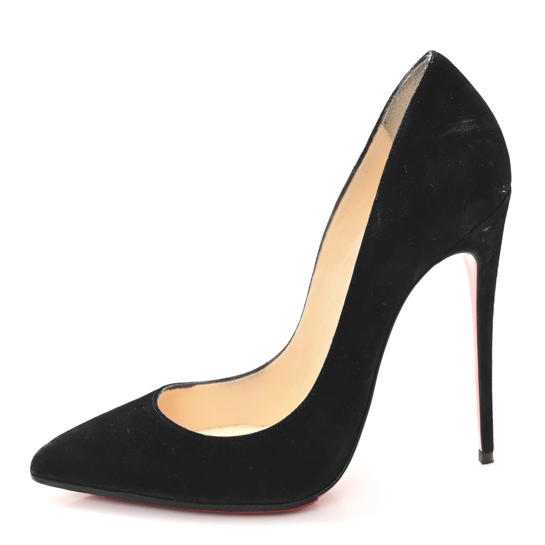 CHRISTIAN LOUBOUTIN SO KATE 120 SUEDE PUMPS