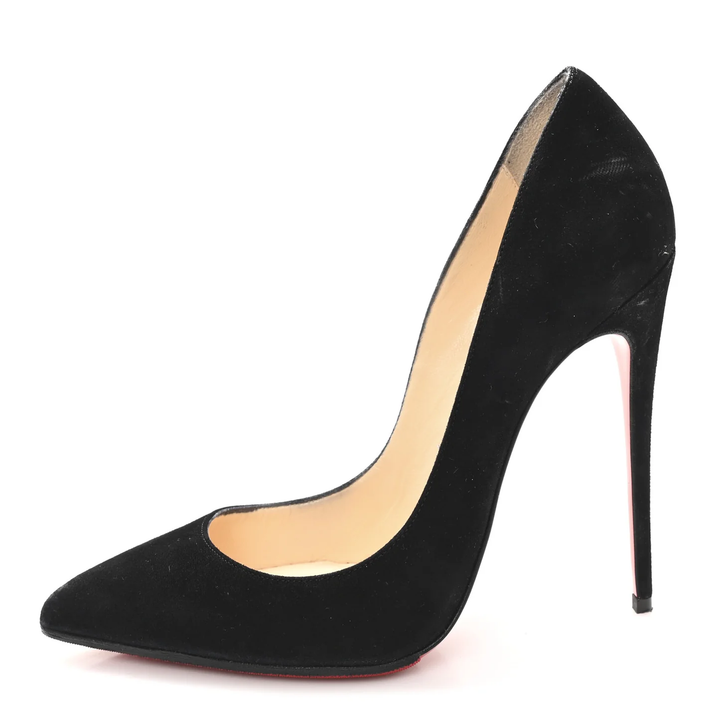 CHRISTIAN LOUBOUTIN SO KATE 120 SUEDE PUMPS
