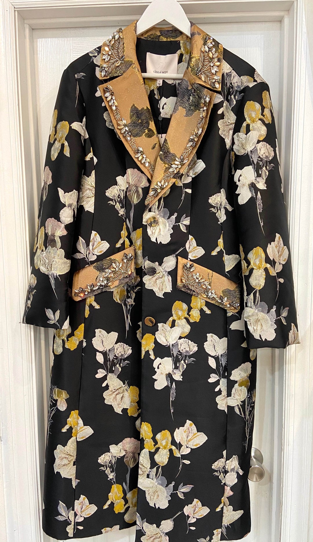 CINQ A SEPT FLORAL COAT