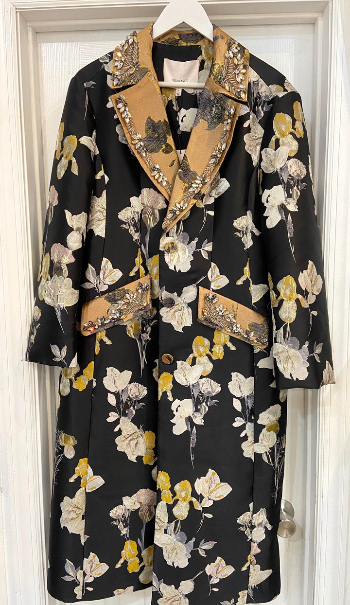 CINQ A SEPT FLORAL COAT