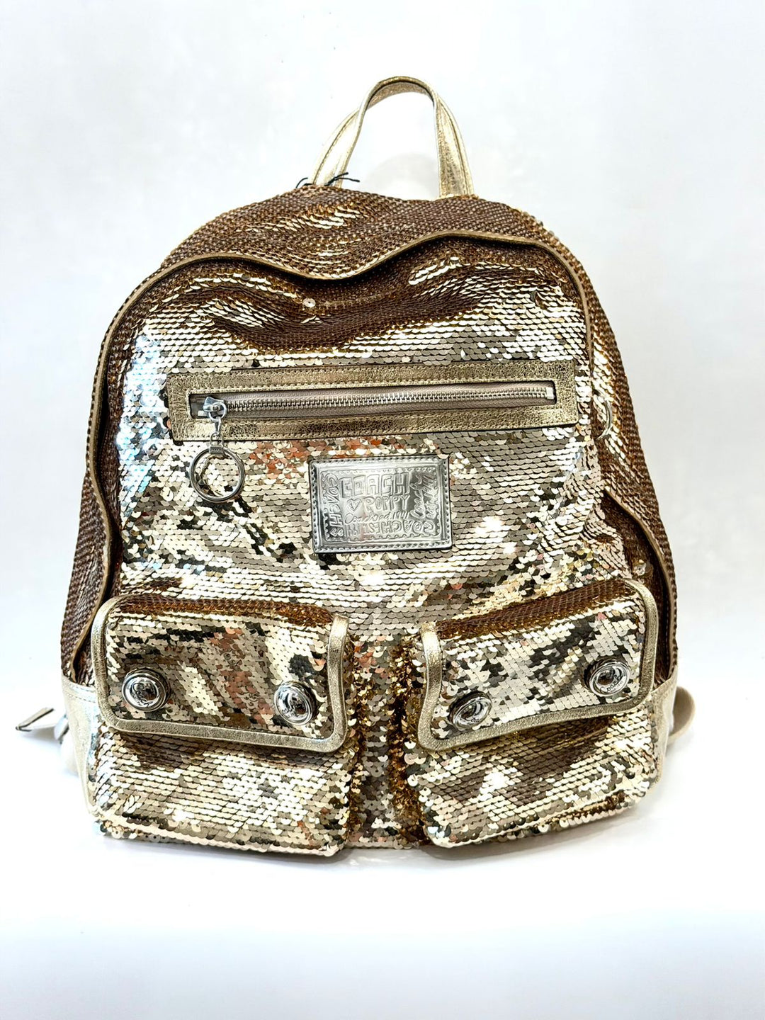 COACH GOLD POPPY SEQUIN LIMITED EDITION BACKPACK
