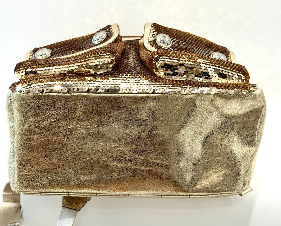 COACH GOLD POPPY SEQUIN LIMITED EDITION BACKPACK