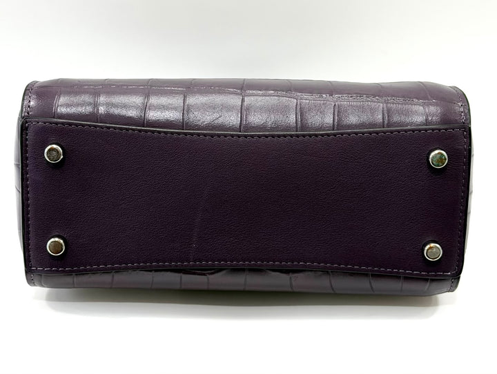 COACH MORGAN CROC EMBOSSED TOP HANDLE BAG