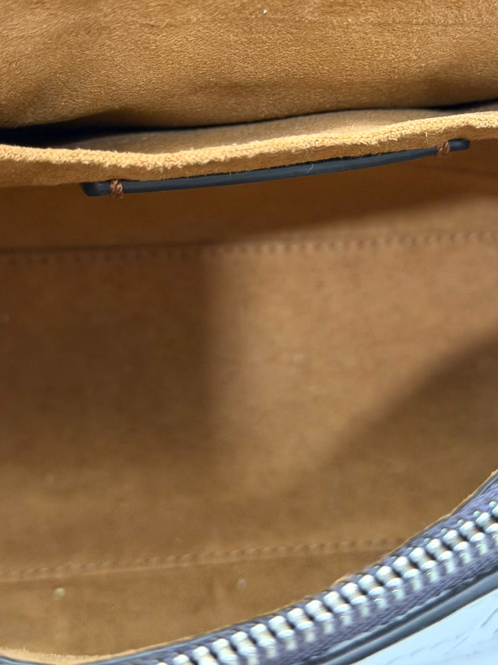COACH MORGAN CROC EMBOSSED TOP HANDLE BAG