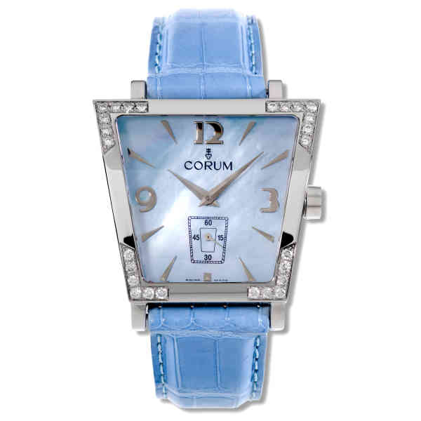 CORUM TRAPEZE STAINLESS STEEL DIAMOND BEZEL WATCH