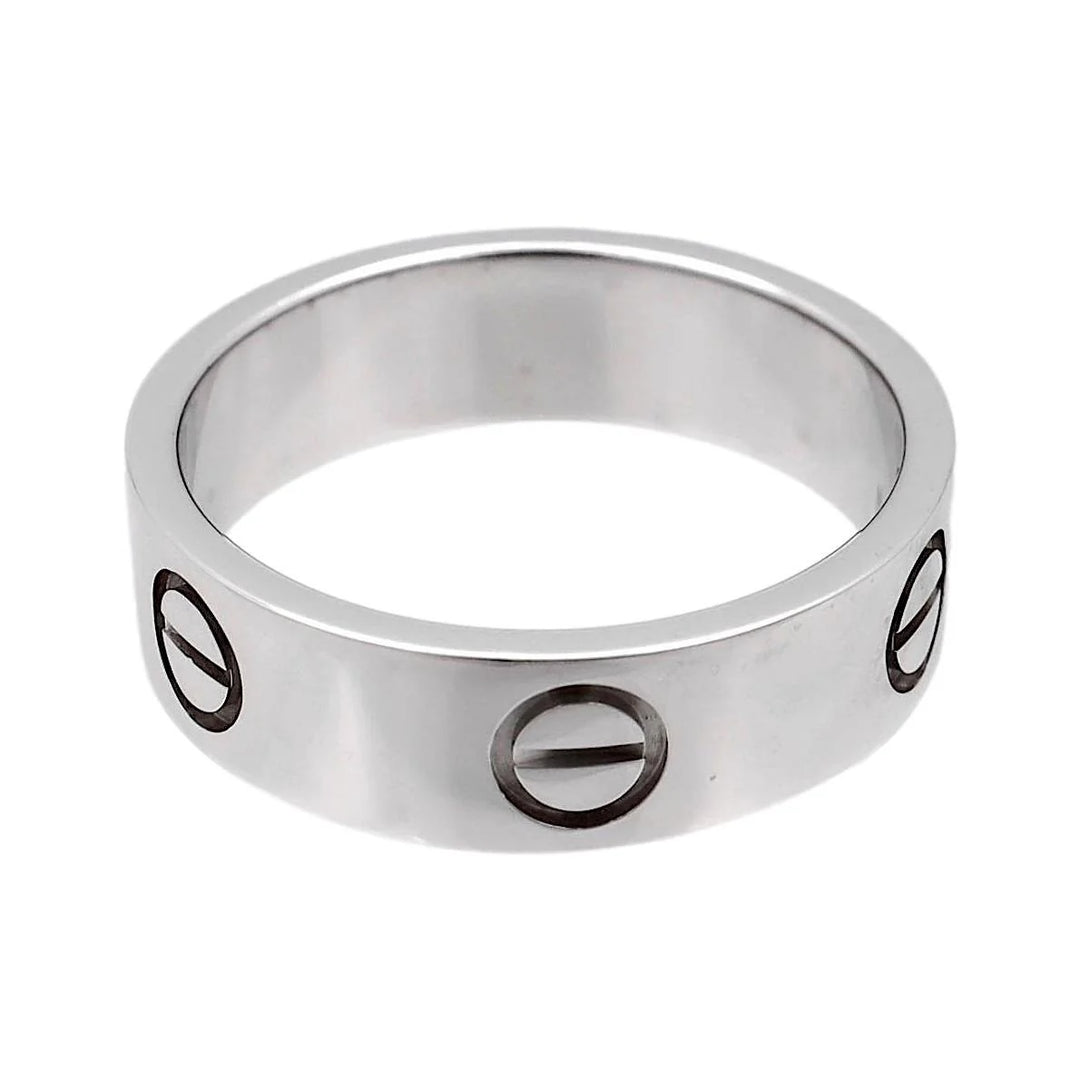 CARTIER 18K WHITE GOLD 5.5MM LOVE RING