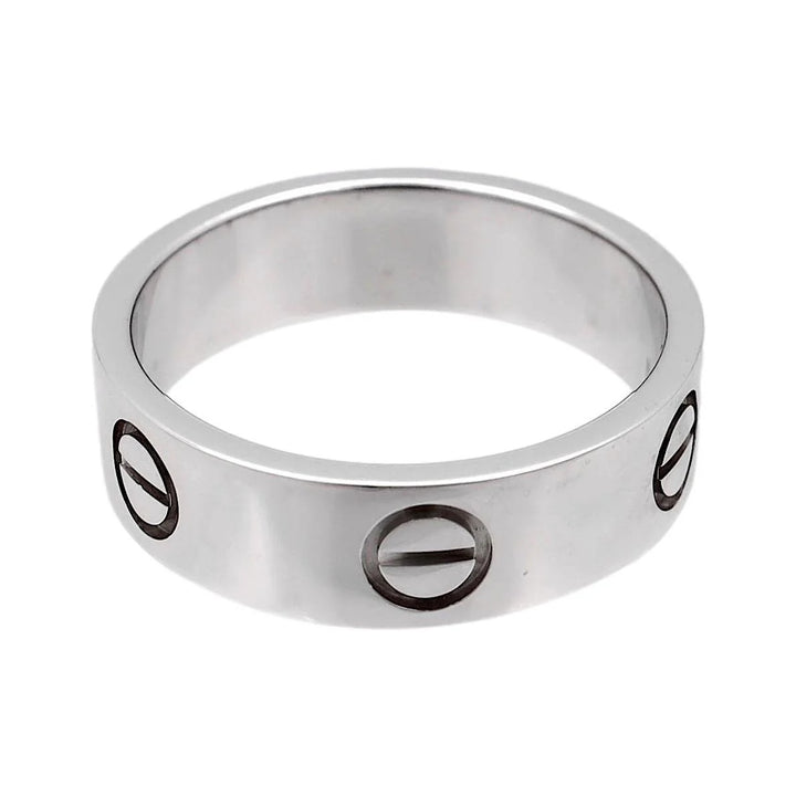 CARTIER 18K WHITE GOLD 5.5MM LOVE RING