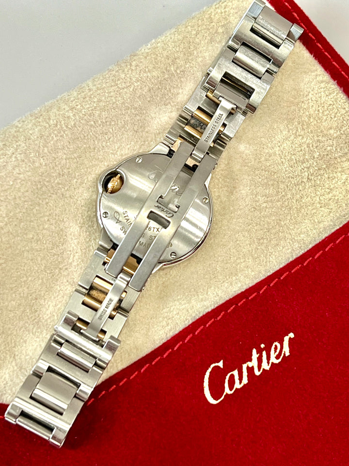 CARTIER BALLON BLEU STEEL ROSE GOLD DIAMOND WATCH