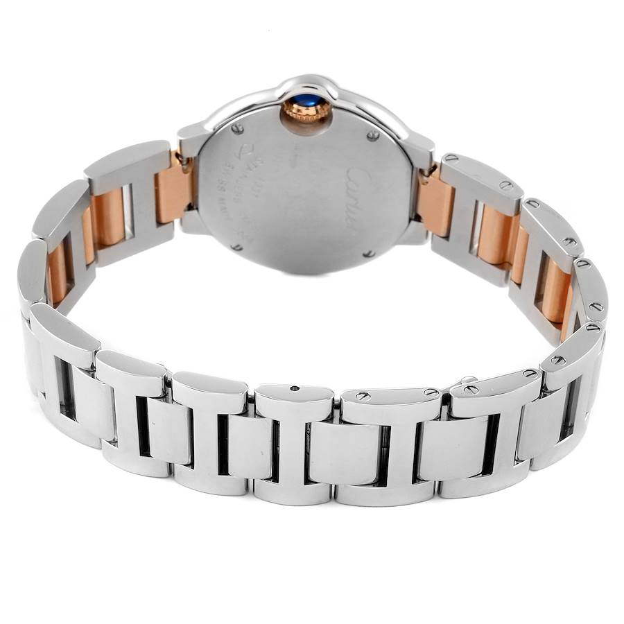 CARTIER BALLON BLEU STEEL ROSE GOLD DIAMOND WATCH