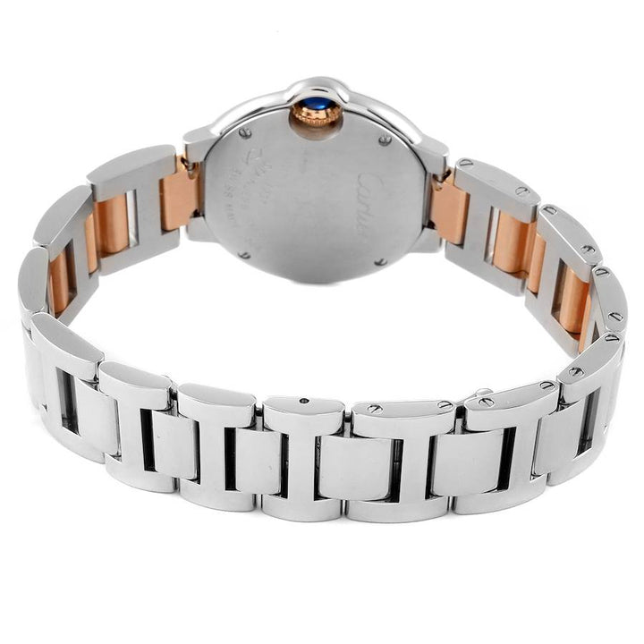 CARTIER BALLON BLEU STEEL ROSE GOLD DIAMOND WATCH