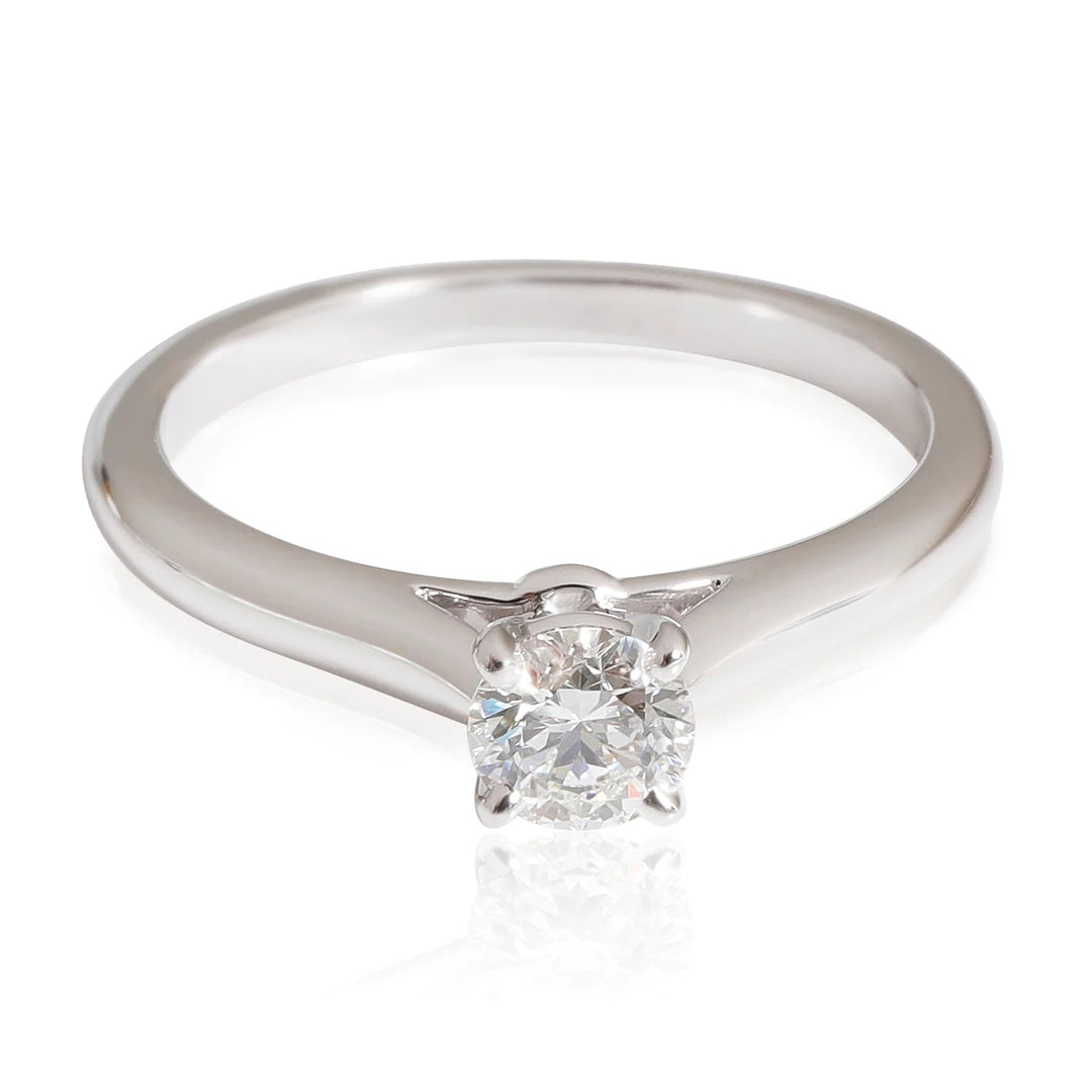 CARTIER 1895 SOLITAIRE RBC DIAMOND PLATINUM RING