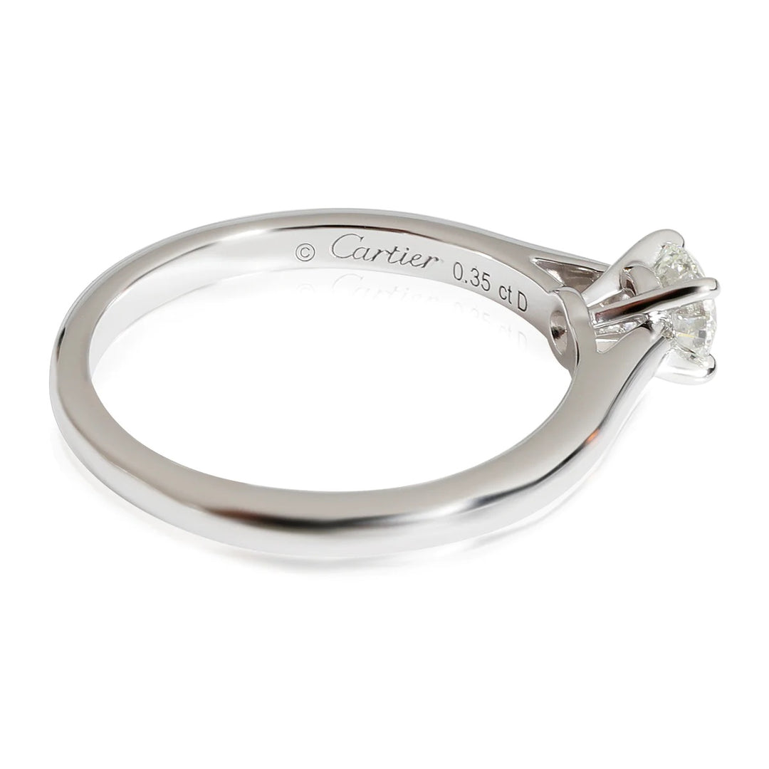 CARTIER 1895 SOLITAIRE RBC DIAMOND PLATINUM RING