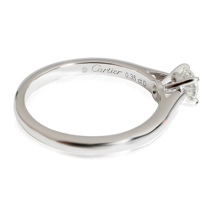 CARTIER 1895 SOLITAIRE RBC DIAMOND PLATINUM RING