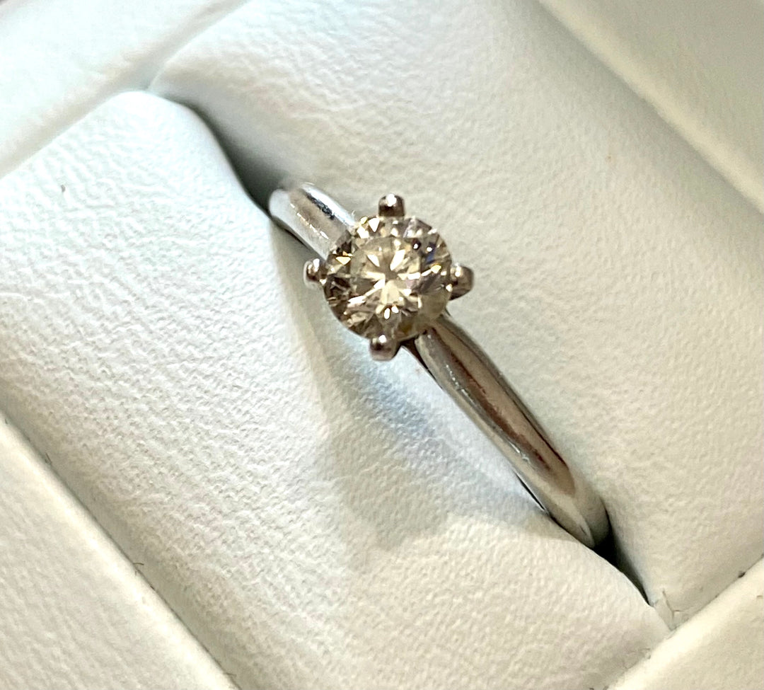 CARTIER 1895 SOLITAIRE RBC DIAMOND PLATINUM RING