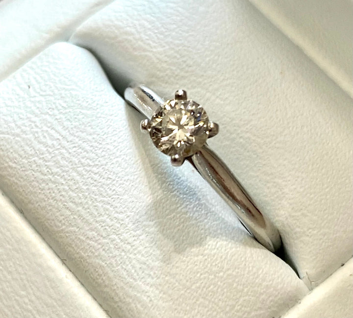 CARTIER 1895 SOLITAIRE RBC DIAMOND PLATINUM RING