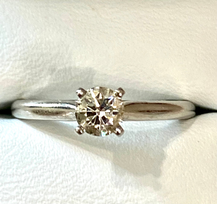 CARTIER 1895 SOLITAIRE RBC DIAMOND PLATINUM RING