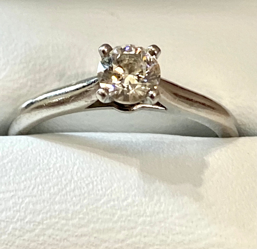 CARTIER 1895 SOLITAIRE RBC DIAMOND PLATINUM RING