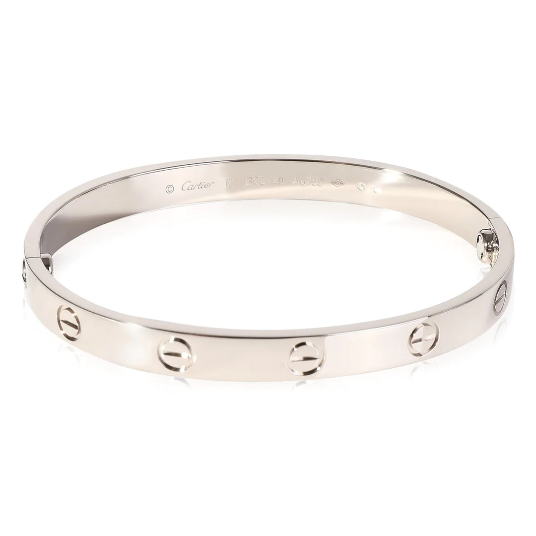 CARTIER 18K WHITE GOLD LOVE BRACELET