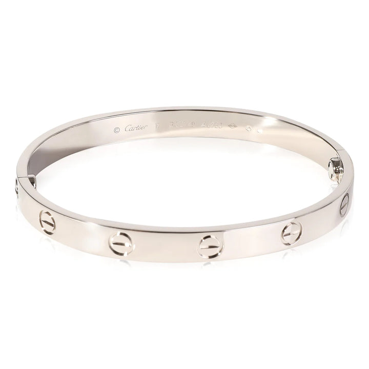 CARTIER 18K WHITE GOLD LOVE BRACELET