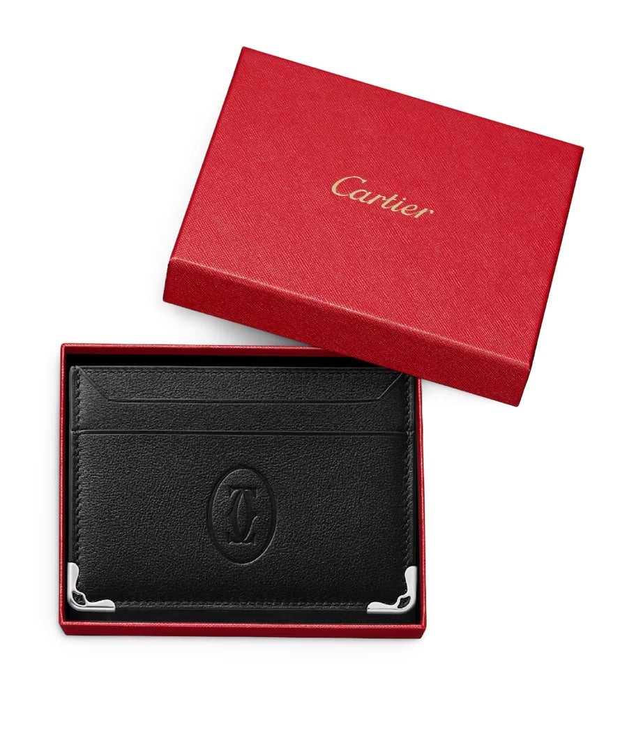 CARTIER MUST DE CARTIER LEATHER DOUBLE CARD HOLDER