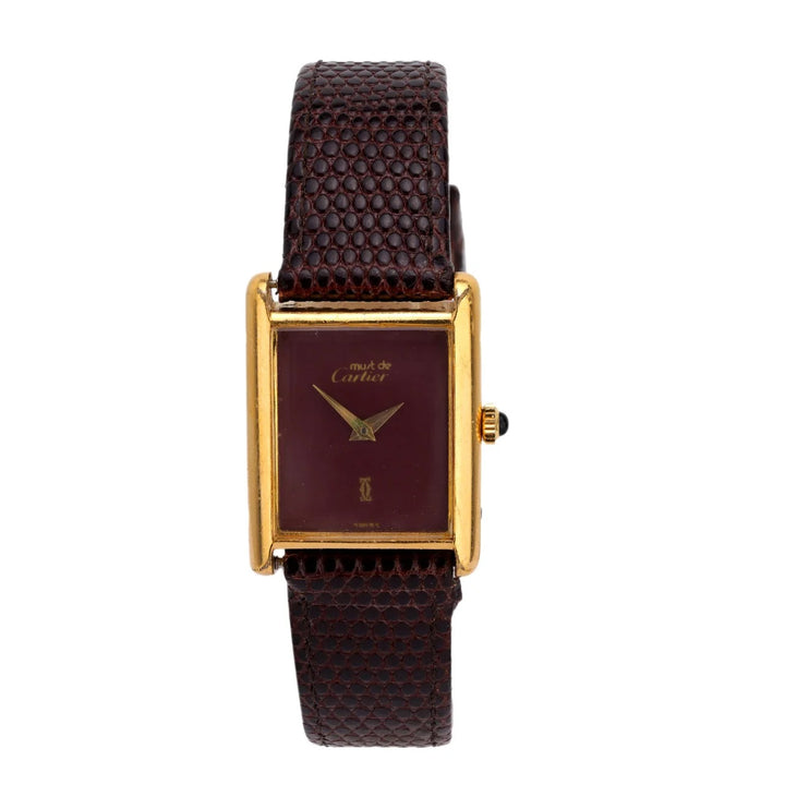 CARTIER VINTAGE MUST DE TANK VERMEIL 18K GOLD PLATED WATCH