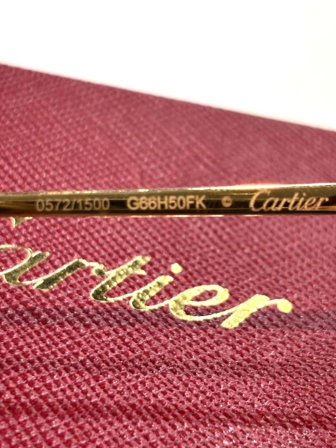 CARTIER G66H50FK PICCADILLY RIMLESS SUNGLASSES